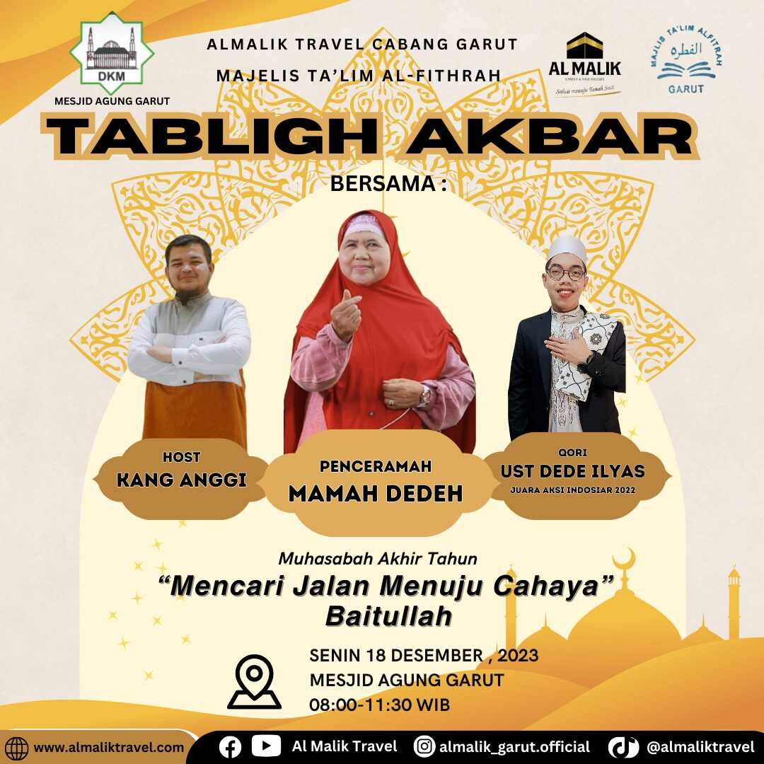 Tabligh Akbar Akhir Tahun Bersama Mamah Dedeh di Masjid Agung Garut